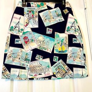 Talbots Stamp Skirt Size 2 Petite